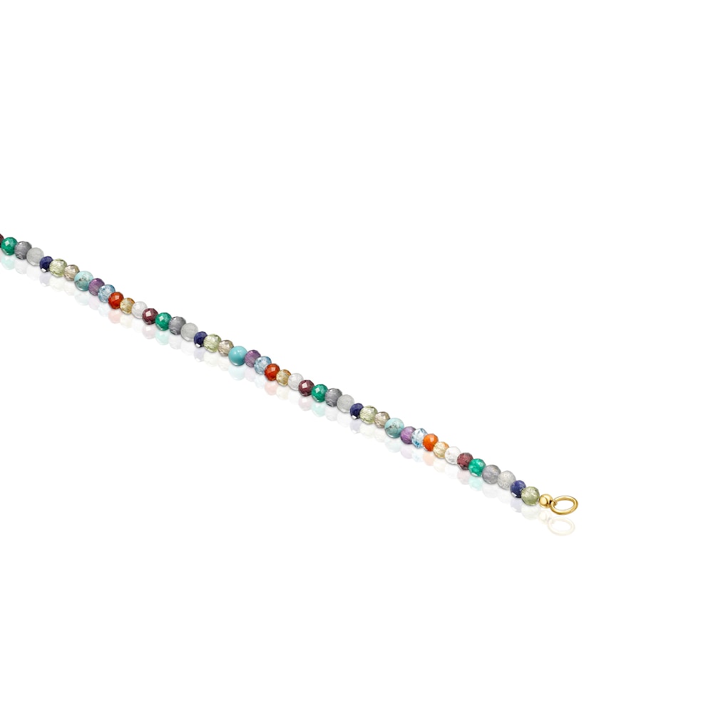 Silver Vermeil Good Vibes Choker with Gemstones |