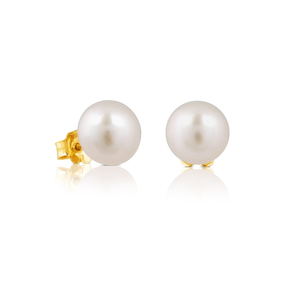 Gold Pearls Earrings with Pearls |