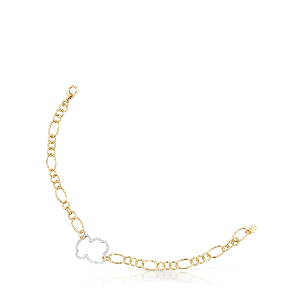 New Silueta two-tone bear chain Bracelet