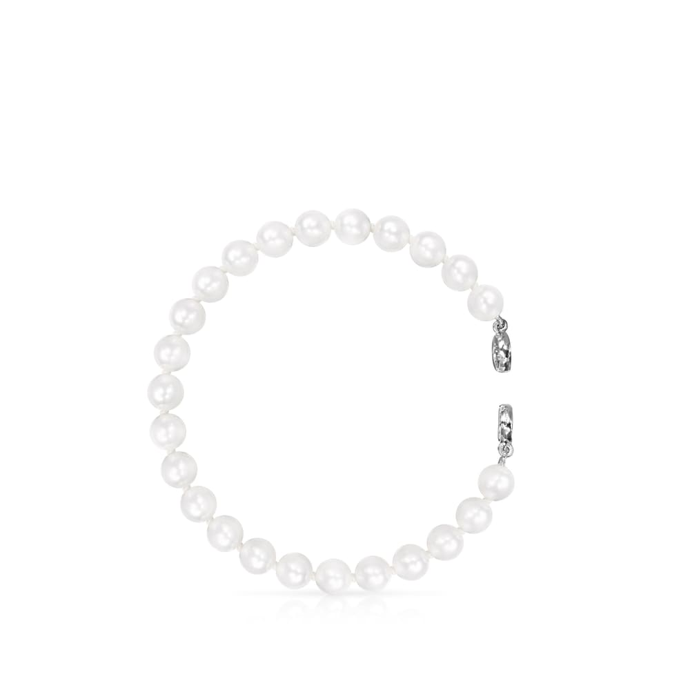 Silver Hold Bracelet with Pearls 17,5cm |