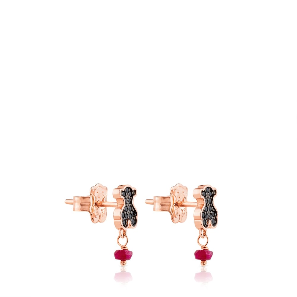 Rose Vermeil Silver Motif Earrings |
