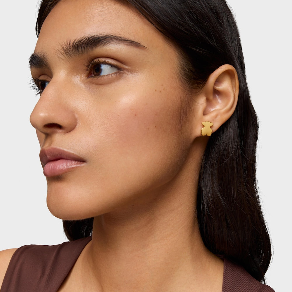 12mm 18kt gold plating over silver Bear earrings Sweet Dolls |