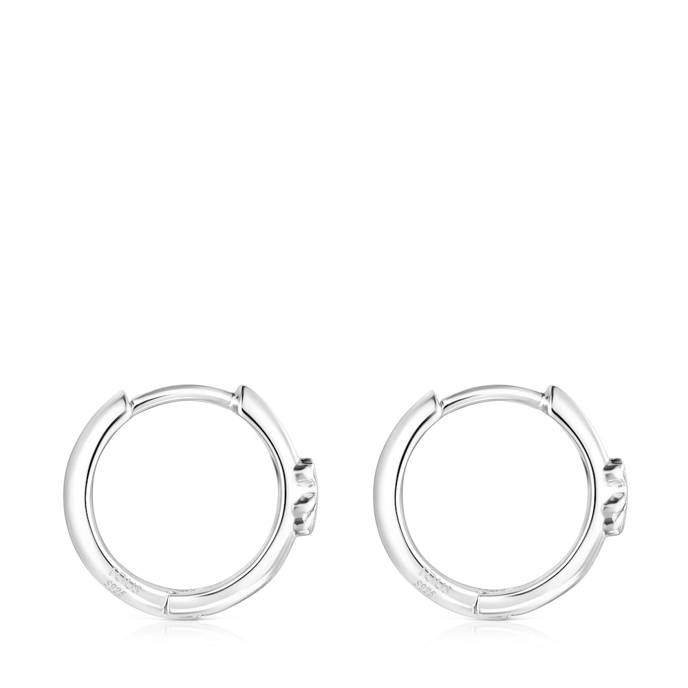 Silver Basics Hoop earrings with bear |