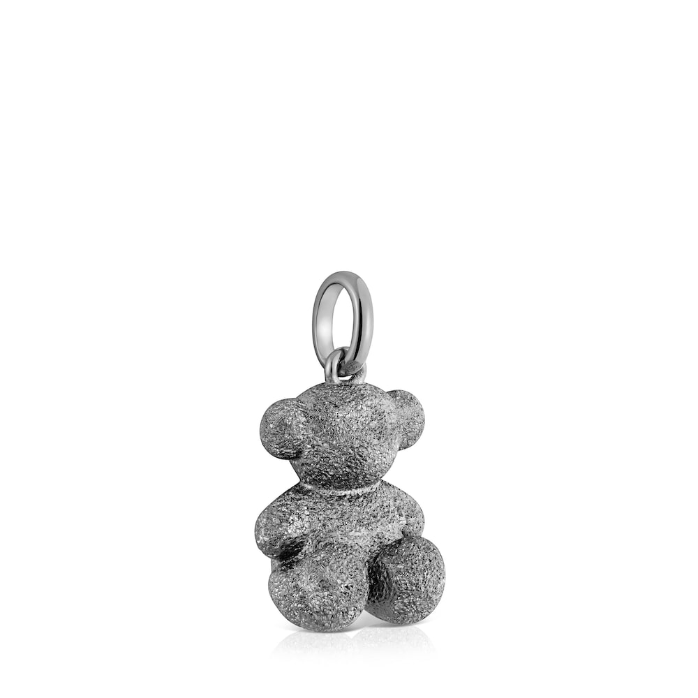 Medium diamond dark silver Bear pendant Bold Bear |
