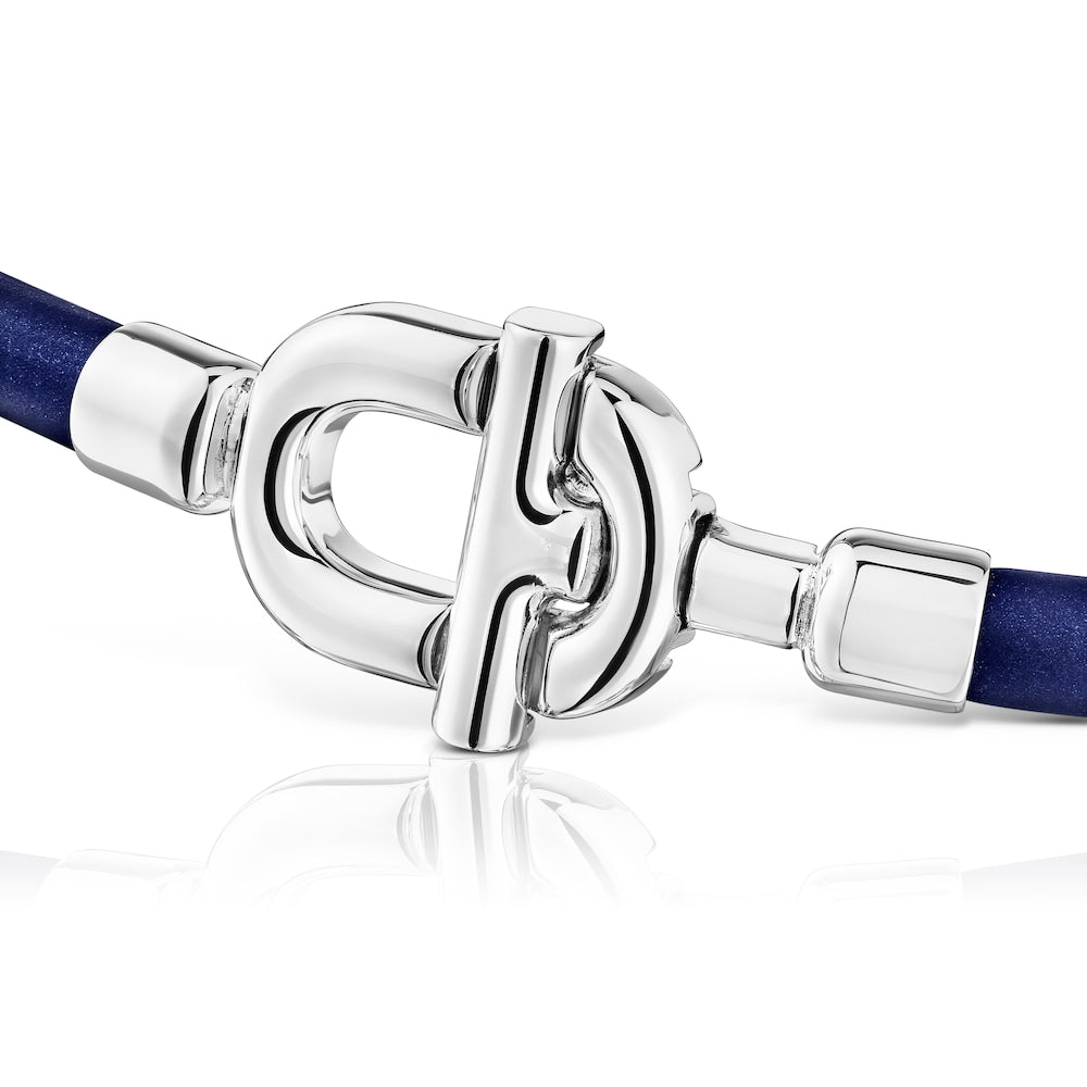 MANIFESTO Bracelet in silver with nylon |