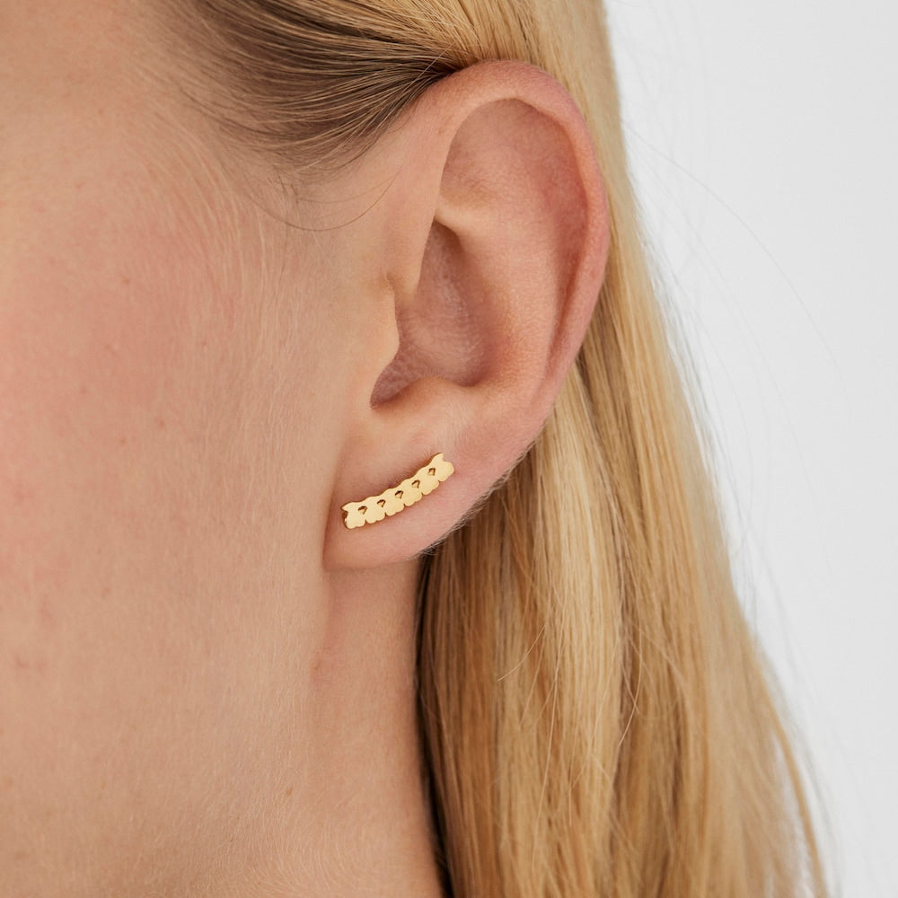 Silver vermeil Straight bears Earrings |