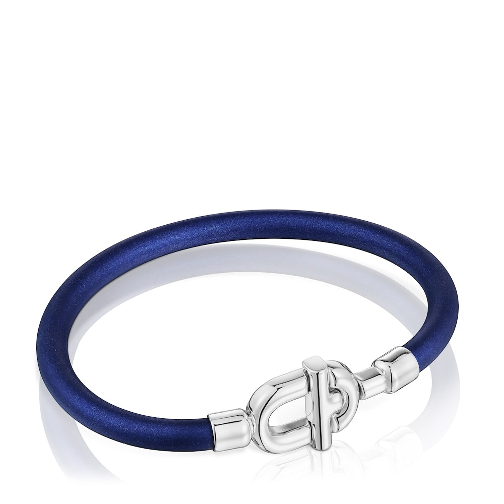 MANIFESTO Bracelet in silver with nylon |