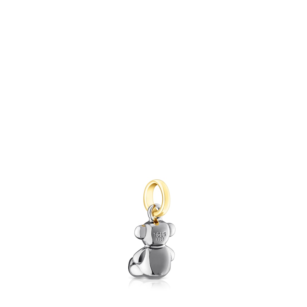 Dark silver and silver vermeil Bold Bear Bear pendant