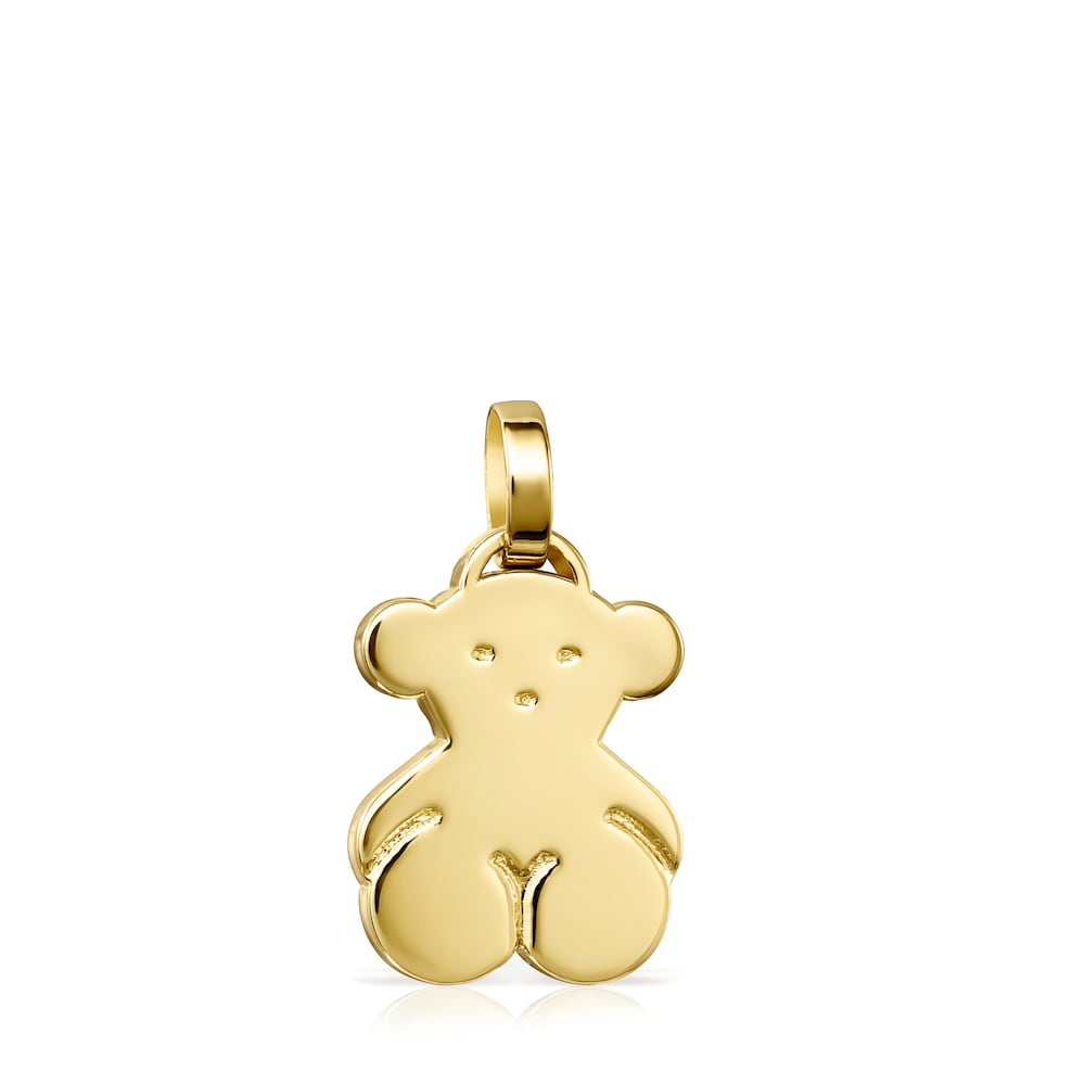 Medium Silver Vermeil Sweet Dolls bear Pendant |