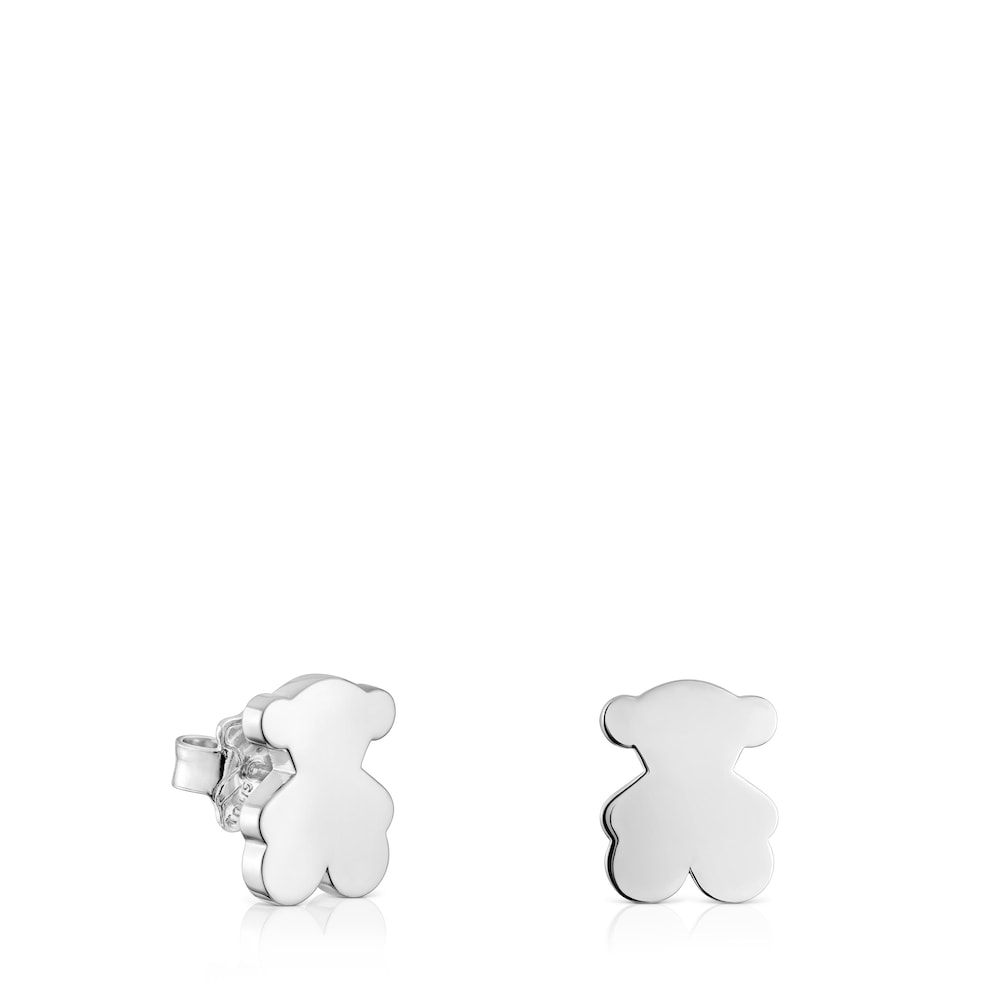 Silver 12mm Bear earrings Sweet Dolls |