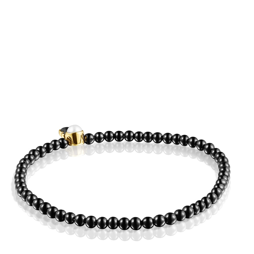 Glory Bracelet in Onyx and Silver Vermeil with Pearl