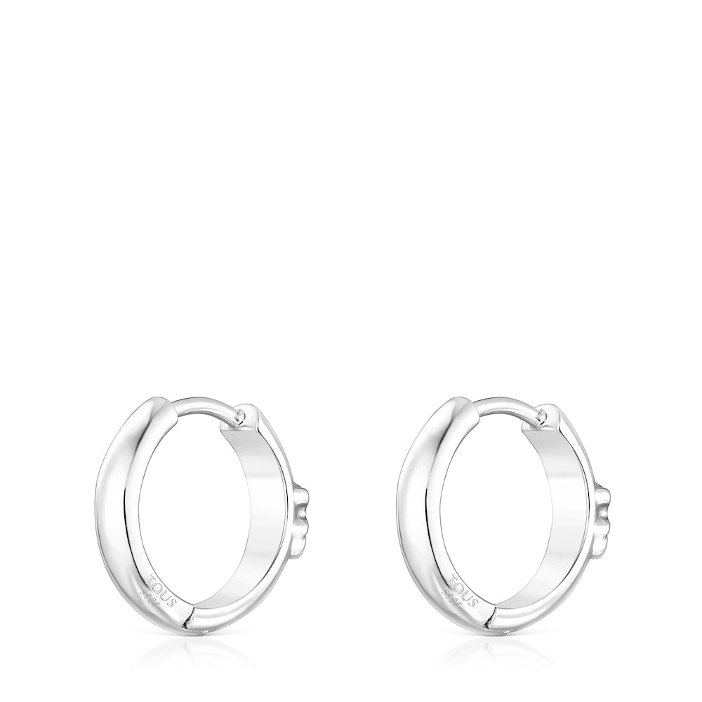Silver Basics Hoop earrings with bear |
