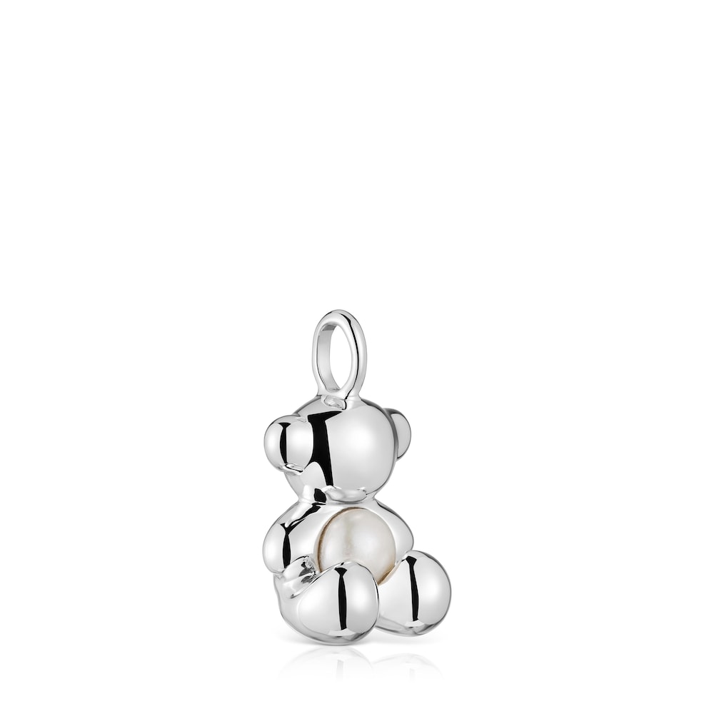 Medium bear Pendant in silver and pearl Bold Bear |
