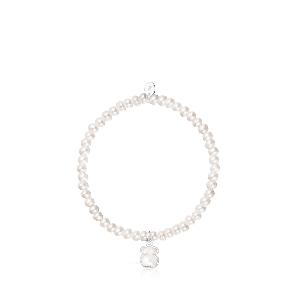 Silver Icon Color bracelet with pearls |
