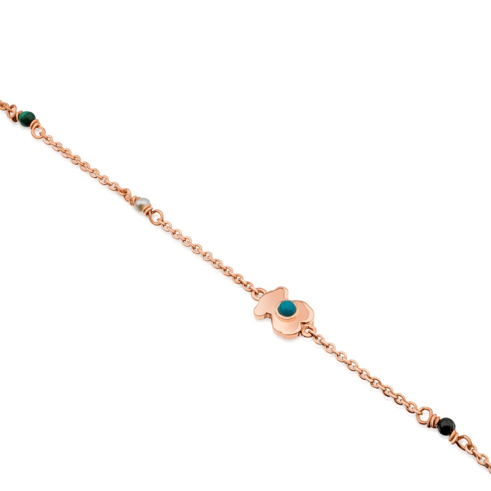 Rose Vermeil Silver Super Power Bracelet with Gemstones |