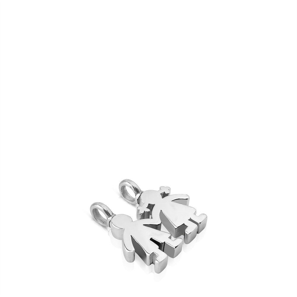 Silver Sweet Dolls boy-girl Pendant
