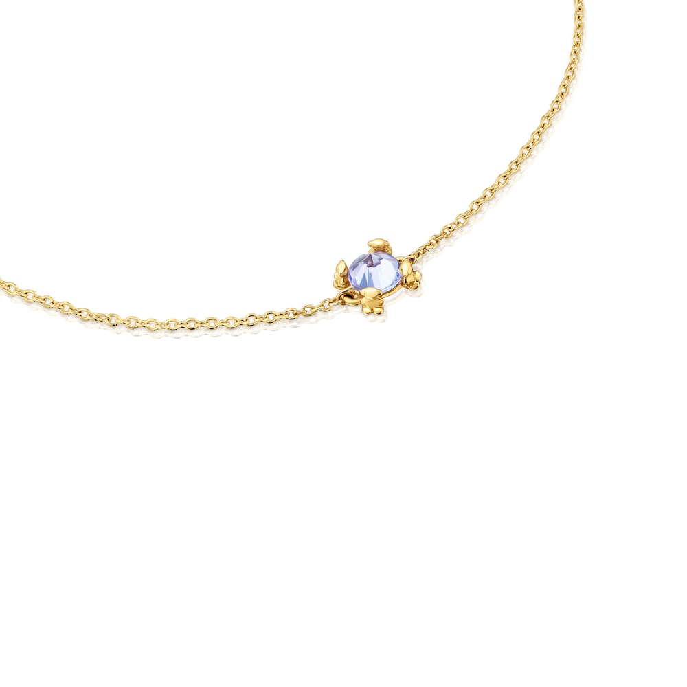 Gold and tanzanite Bracelet Color Pills