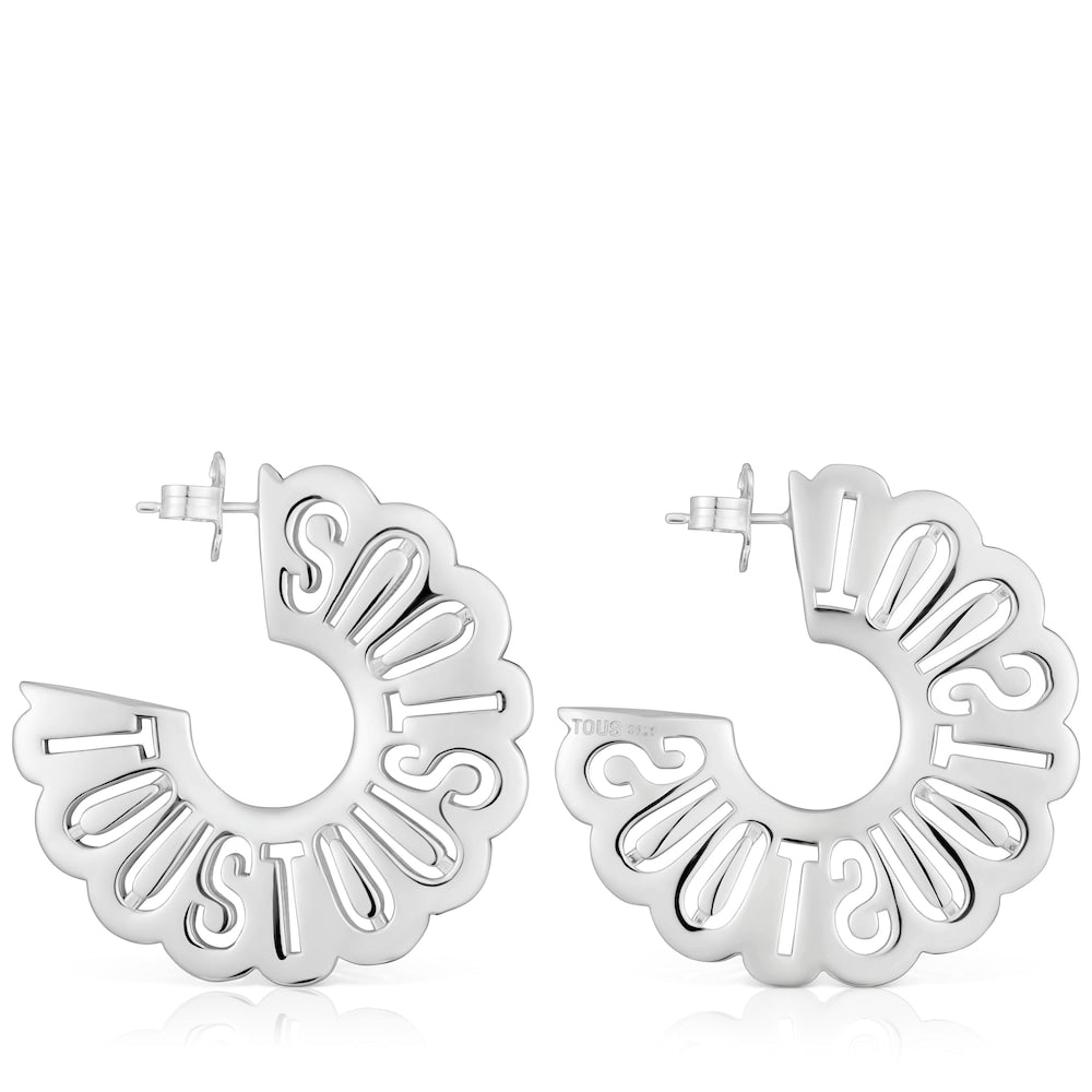 Silver hoop earrings Miranda |