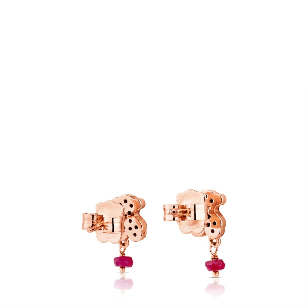 Rose Vermeil Silver Motif Earrings |