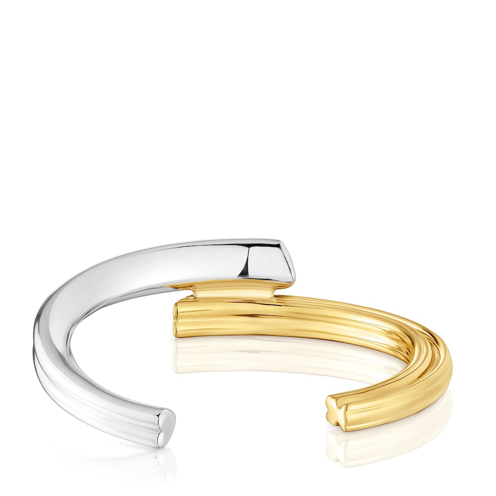 Wide two-tone Bangle with bear and heart motifs 1950 |