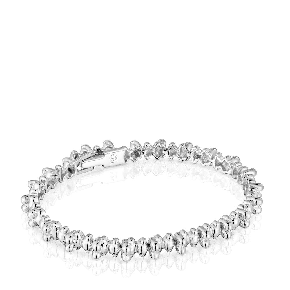 Silver chain Bracelet with bear motifs Bold Bear