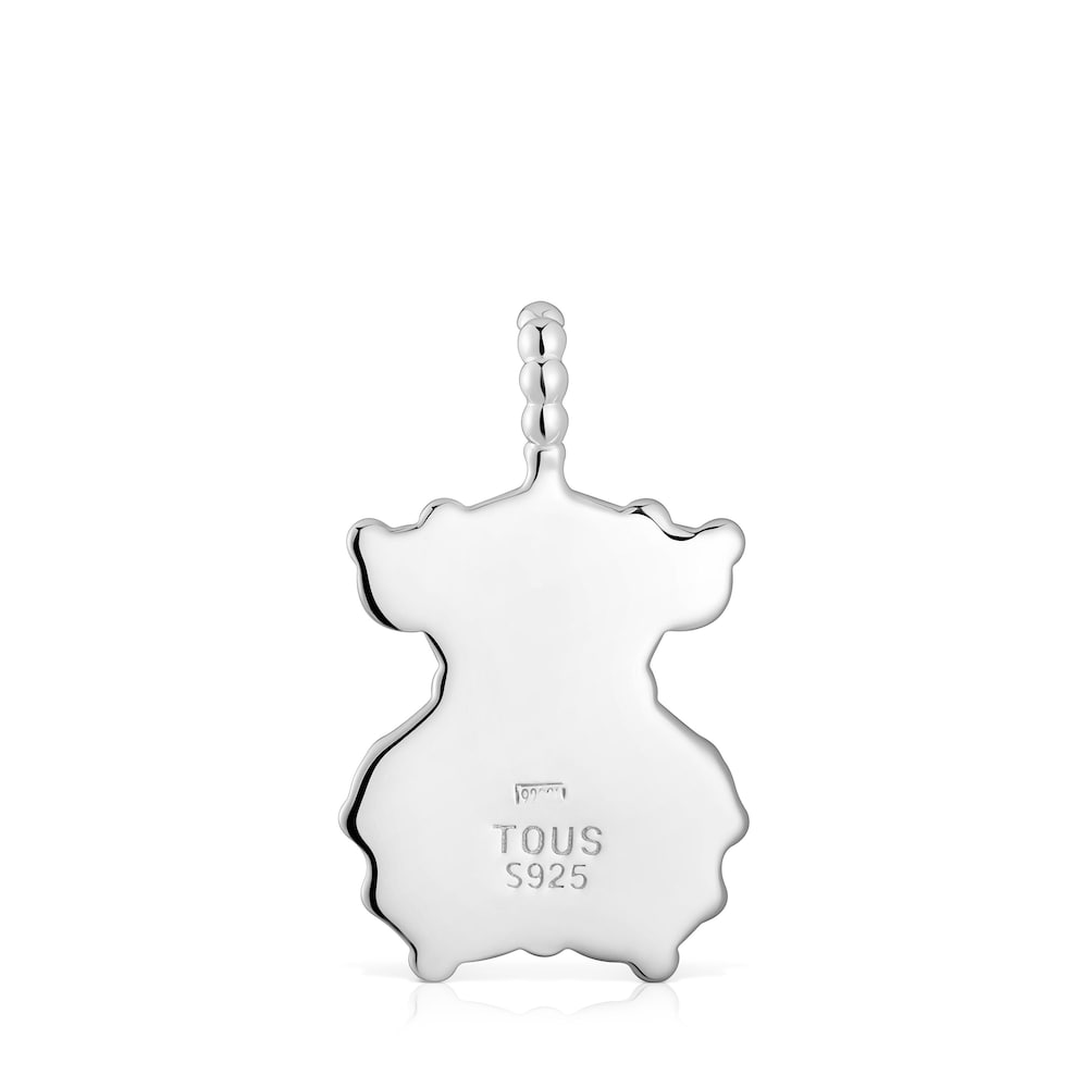Medium silver bear Pendant Grain |