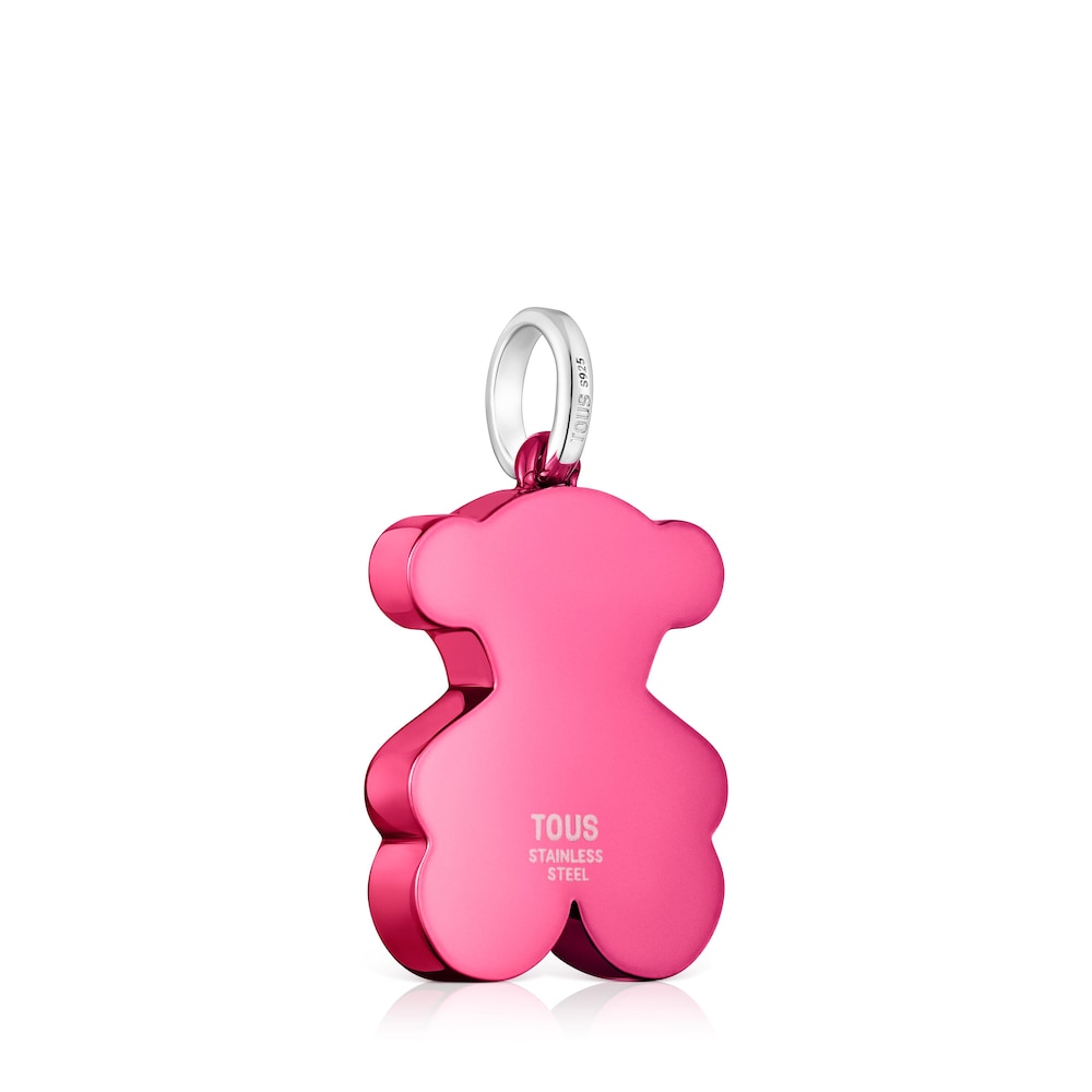 Medium pink steel bear Pendant Sweet Dolls