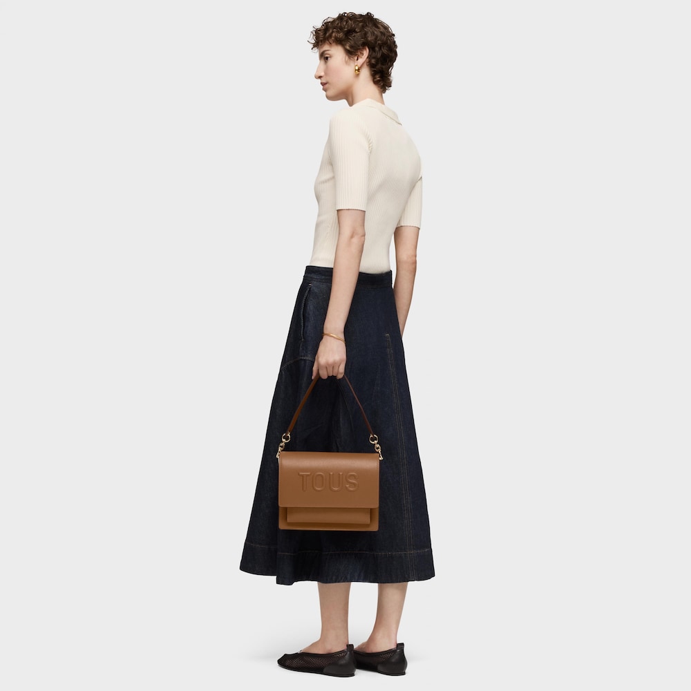 Medium camel-colored Audree Crossbody bag Brenda |