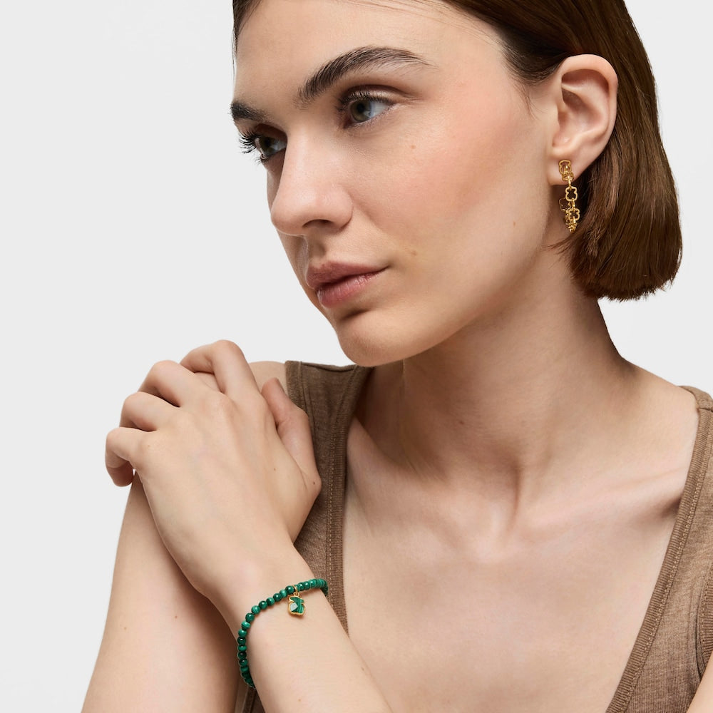 Silver Vermeil and Malachite Icon Color Bracelet |