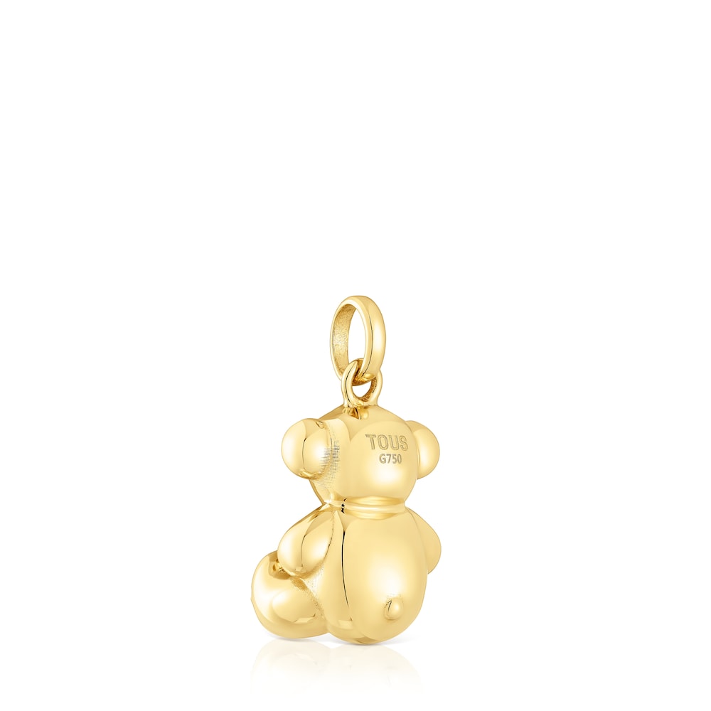 0,08ct-diamond and gold Bold Bear pendant