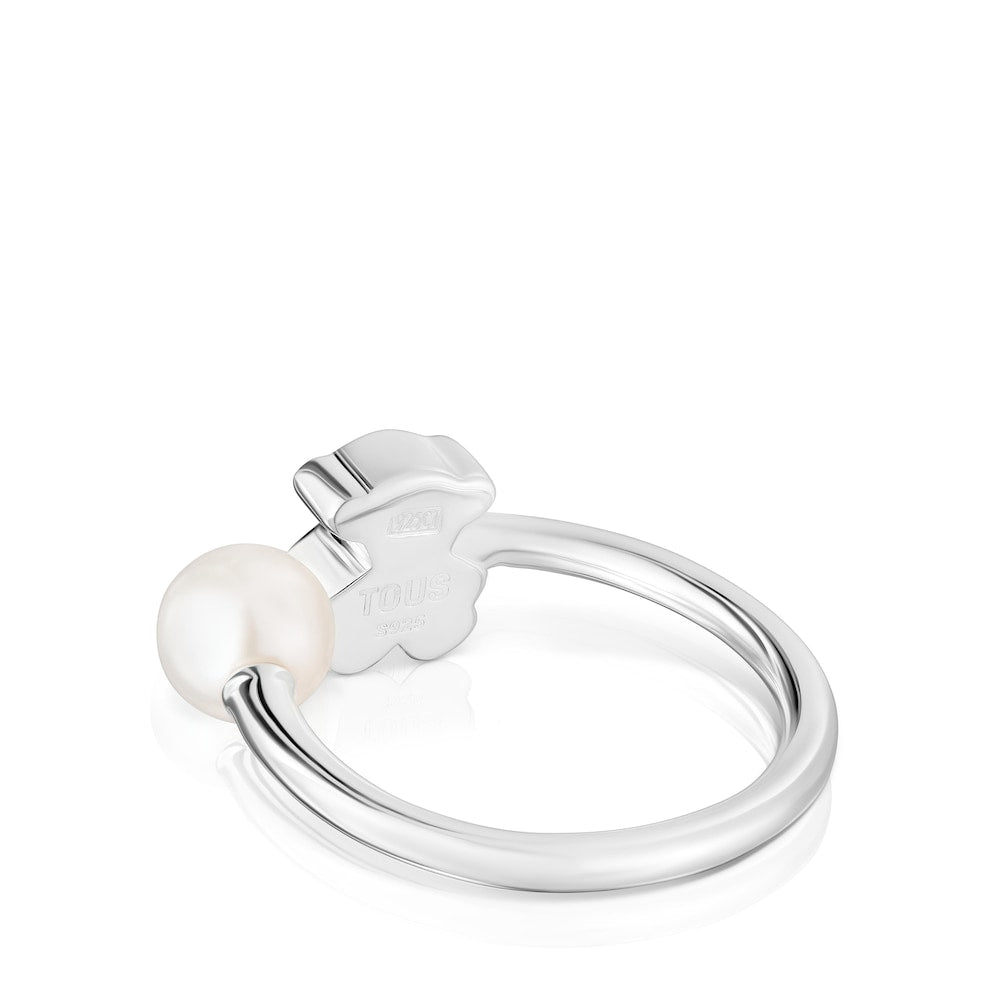 Silver Open ring with cultured pearl Sweet Dolls |