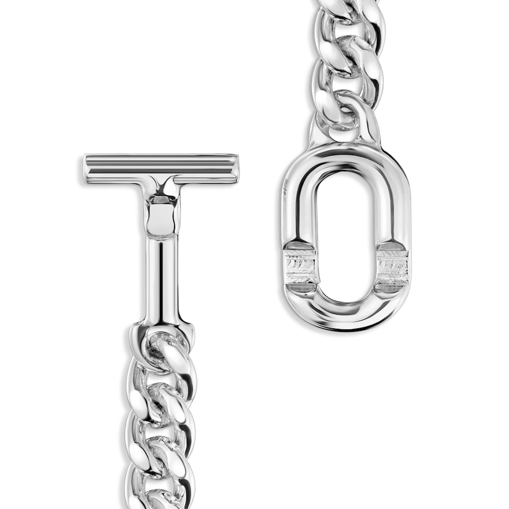 Large MANIFESTO curb chain Bracelet in silver |