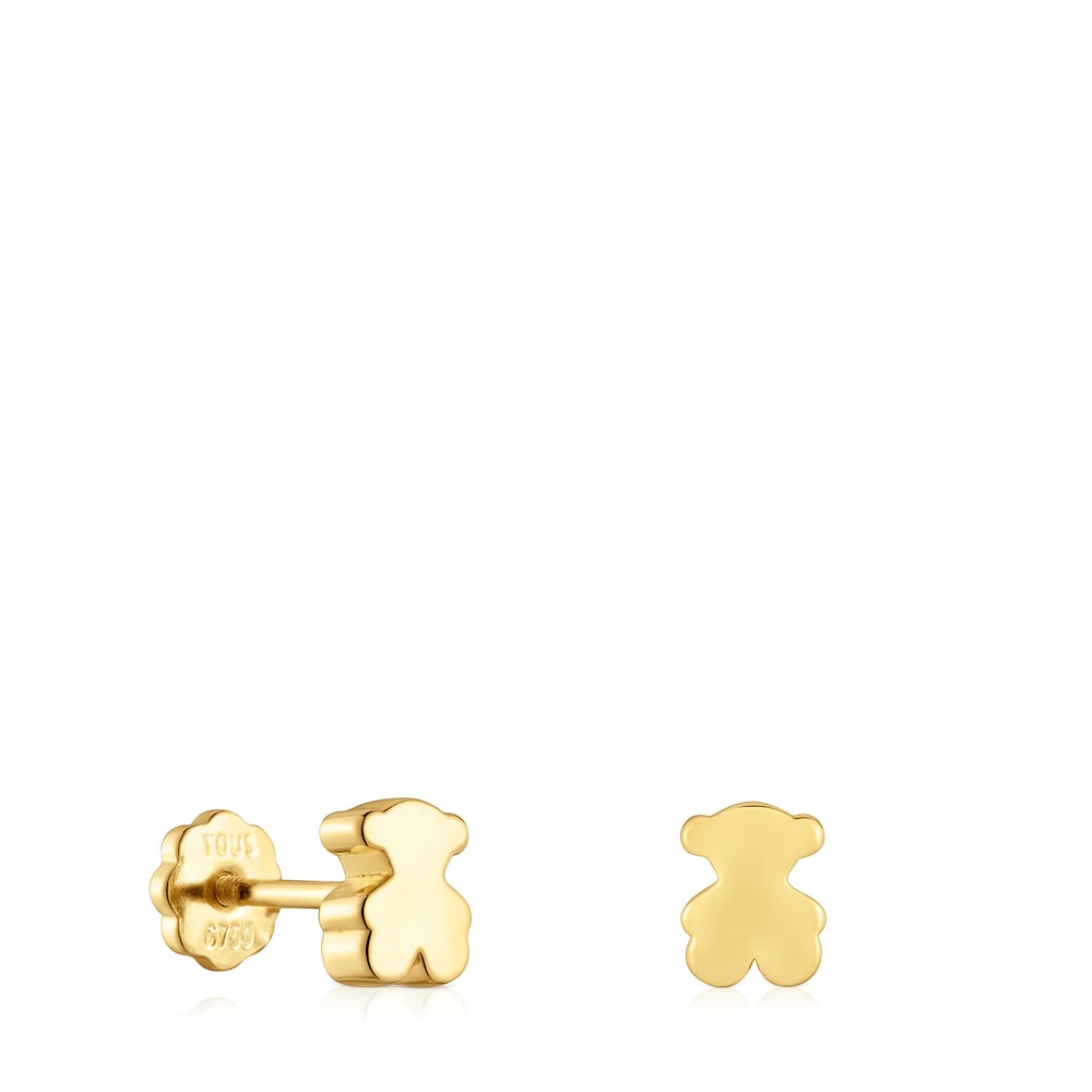 6mm gold bear Earrings Sweet Dolls |