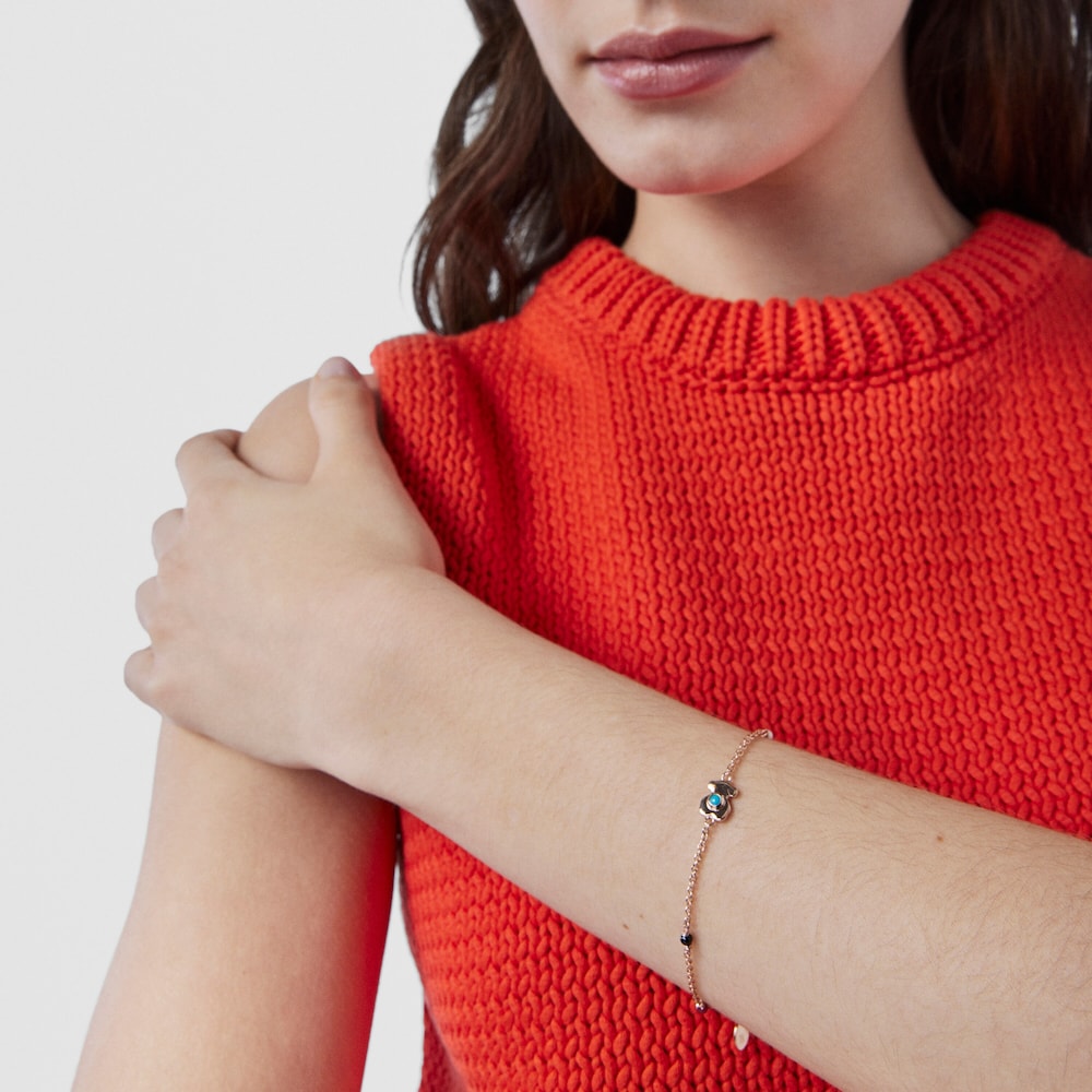 Rose Vermeil Silver Super Power Bracelet with Gemstones |