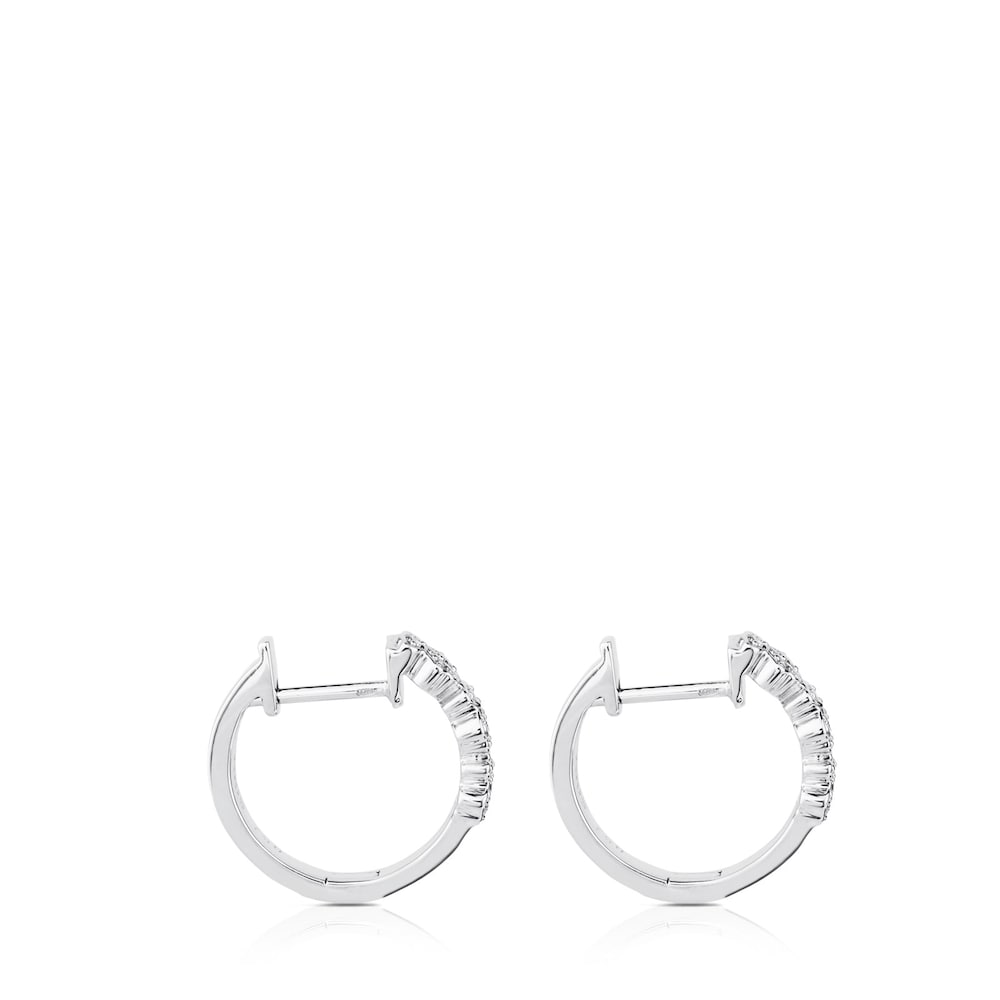 White Gold Bear Earrings with three Diamonds Bear motifs |