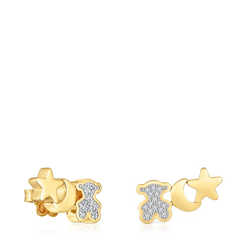 18kt gold plating over silver Climber earrings 1950 |