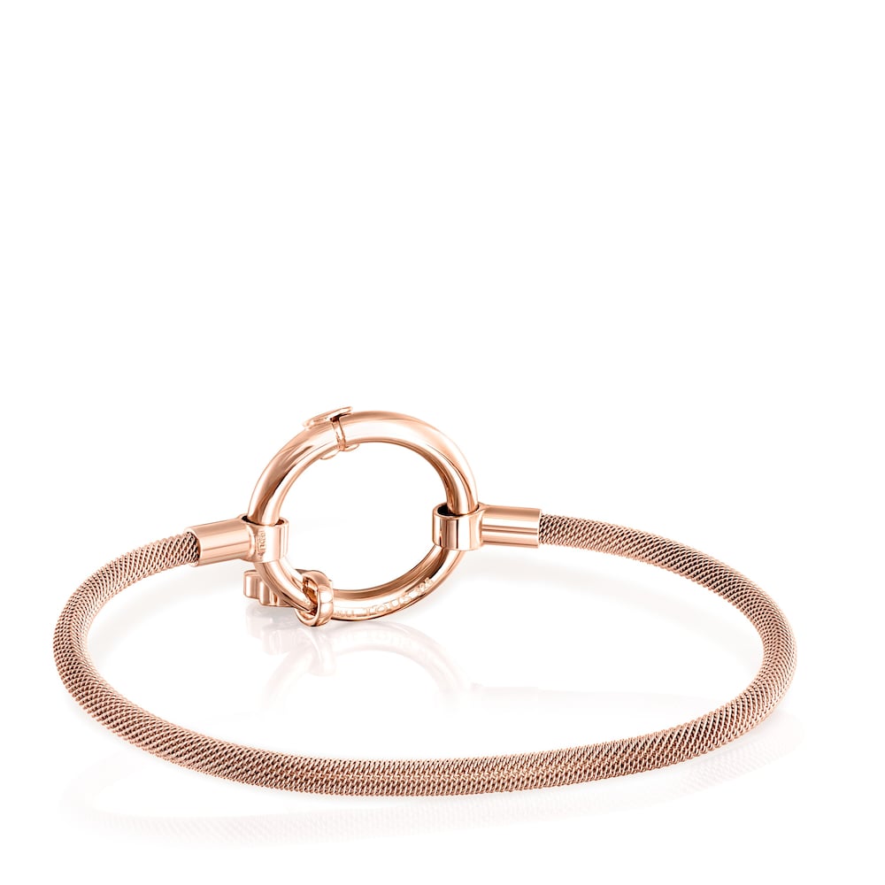 Rose Vermeil Silver and rose IP Steel Hold Bracelet |