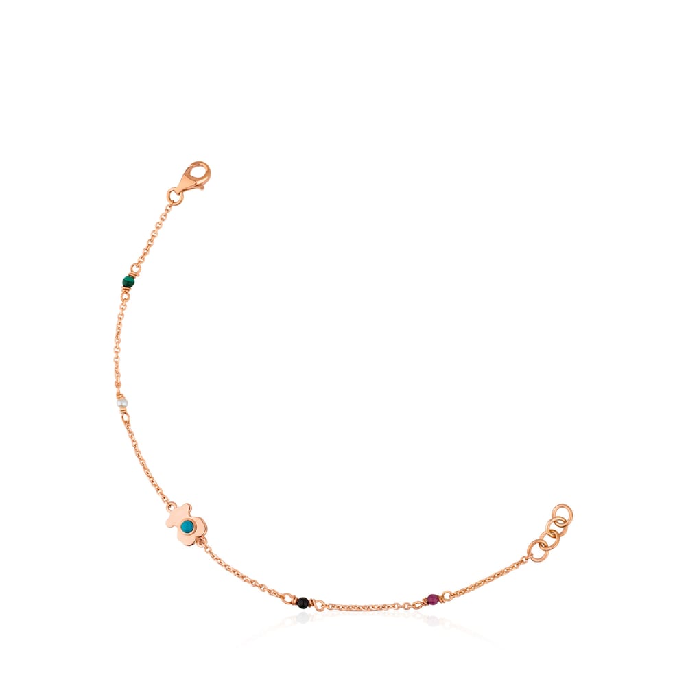 Rose Vermeil Silver Super Power Bracelet with Gemstones |