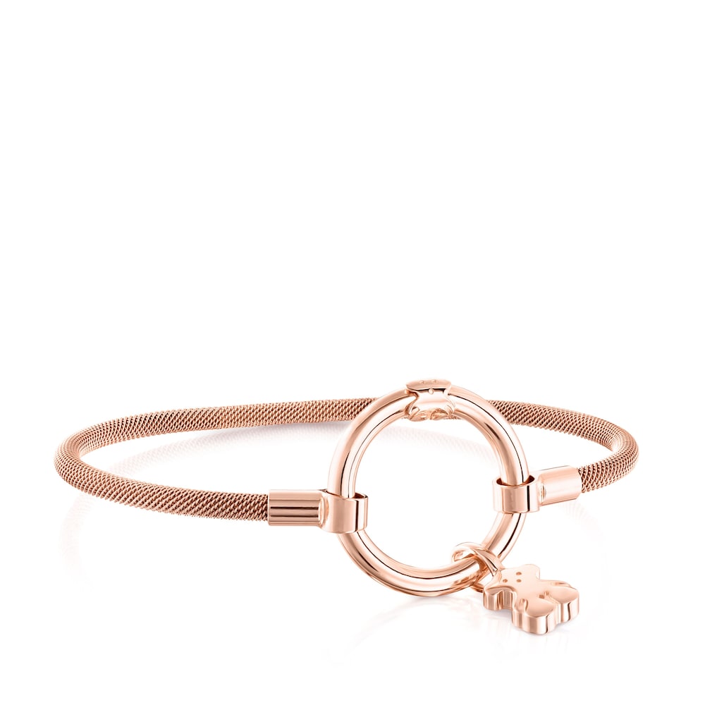 Rose Vermeil Silver and rose IP Steel Hold Bracelet