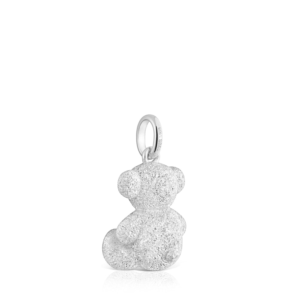 Medium diamond silver Bear pendant Bold Bear |