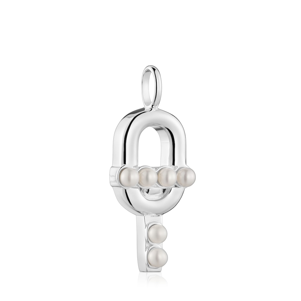 Silver Pendant with cultured pearls MANIFESTO