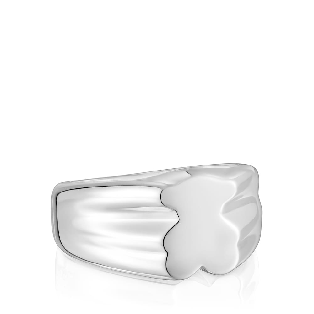 Silver bear 10 mm Signet ring Sweet Dolls |
