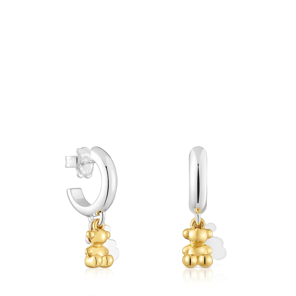 Two-tone double-bear Hoop earrings Bold Bear |