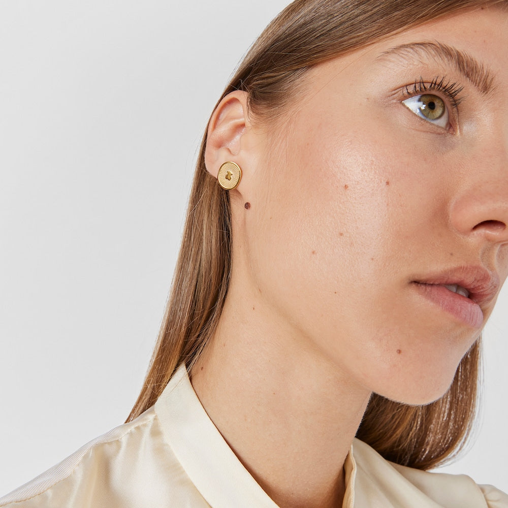 Gold Oursin Earrings |