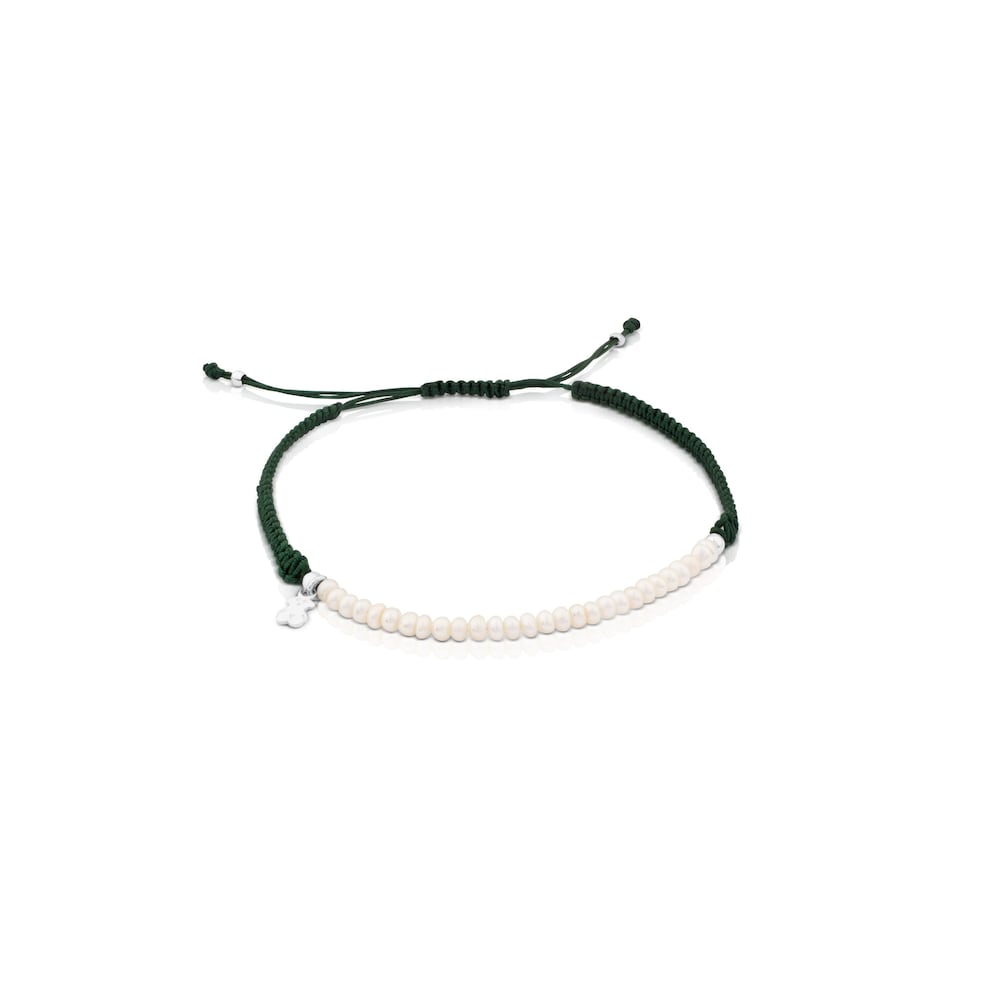 Silver Color Bracelet with pearls