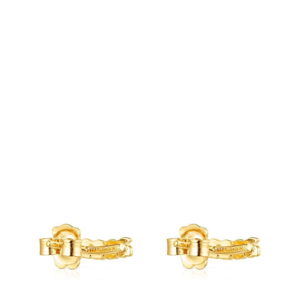Silver vermeil Straight bears Earrings |