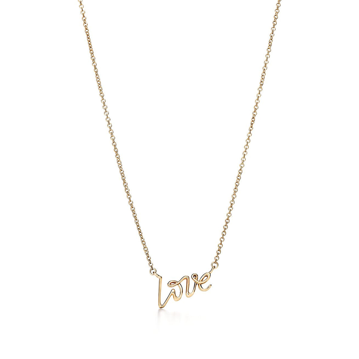 Paloma's Graffiti love pendant in gold, mini. |