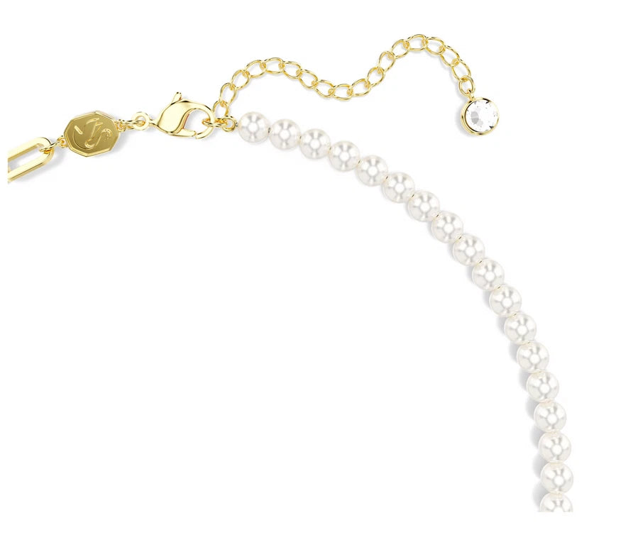 Teddy necklace & bracelet Crystal pearl Bear Multicolored tone plated