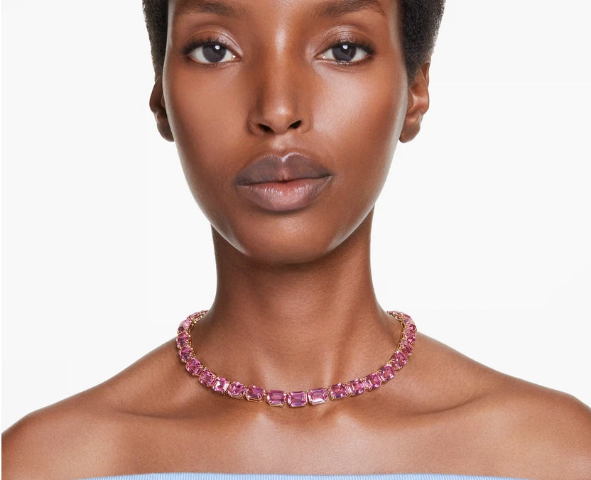 Gema necklace Mixed cuts Multicolored tone plated