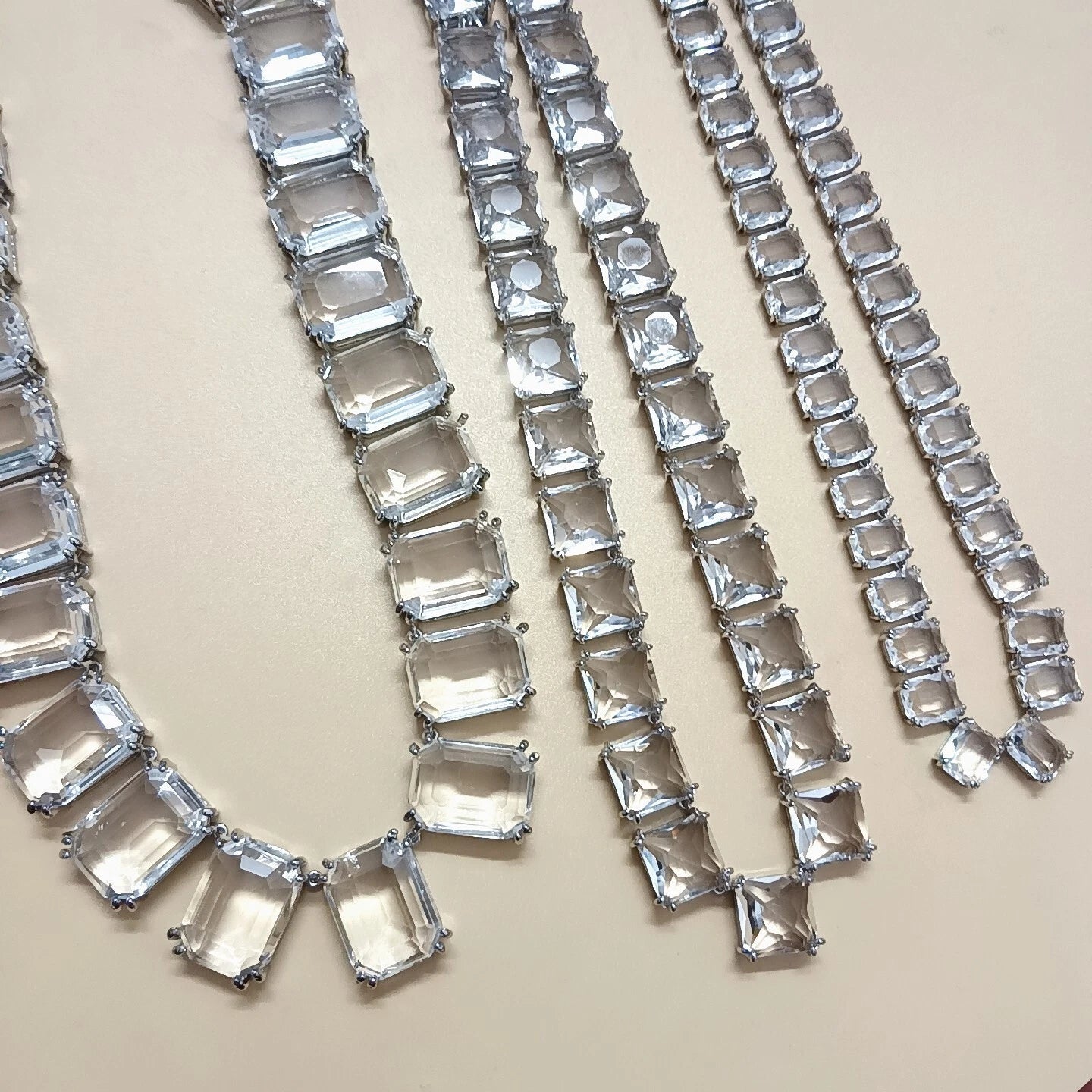 New Crystal Millenia Necklace,Octagon Cut,White Rhodium plated